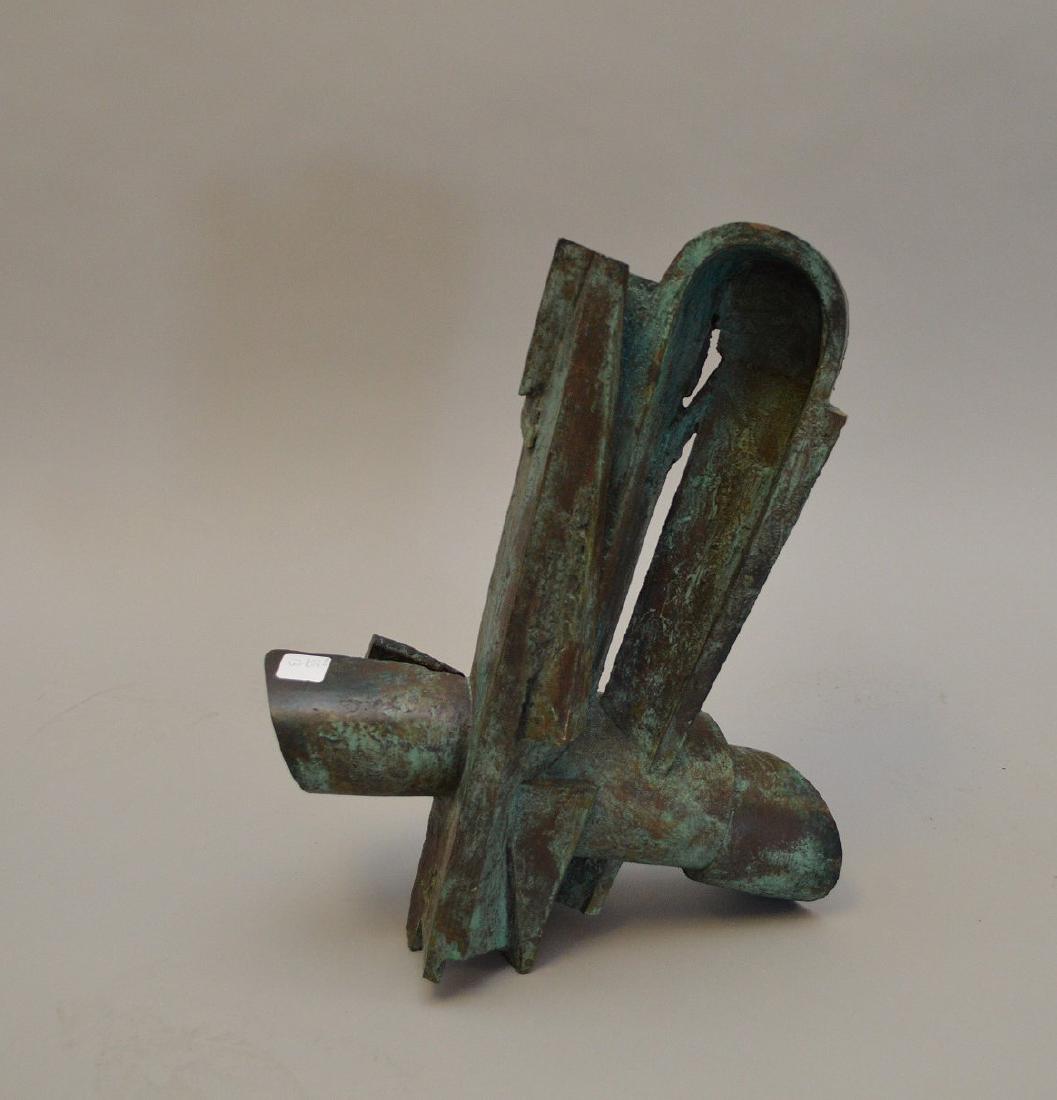 Modernist Abstract Bronze Sculpture.  Condition: good. (1 of 4)