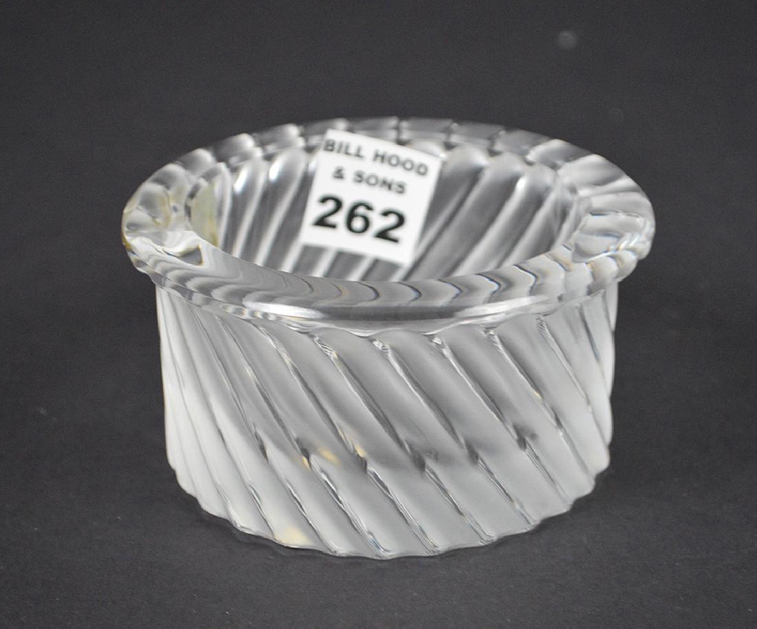 Two Lalique Crystal articles, (1) Lalique ashtray (2"h (1 of 8)