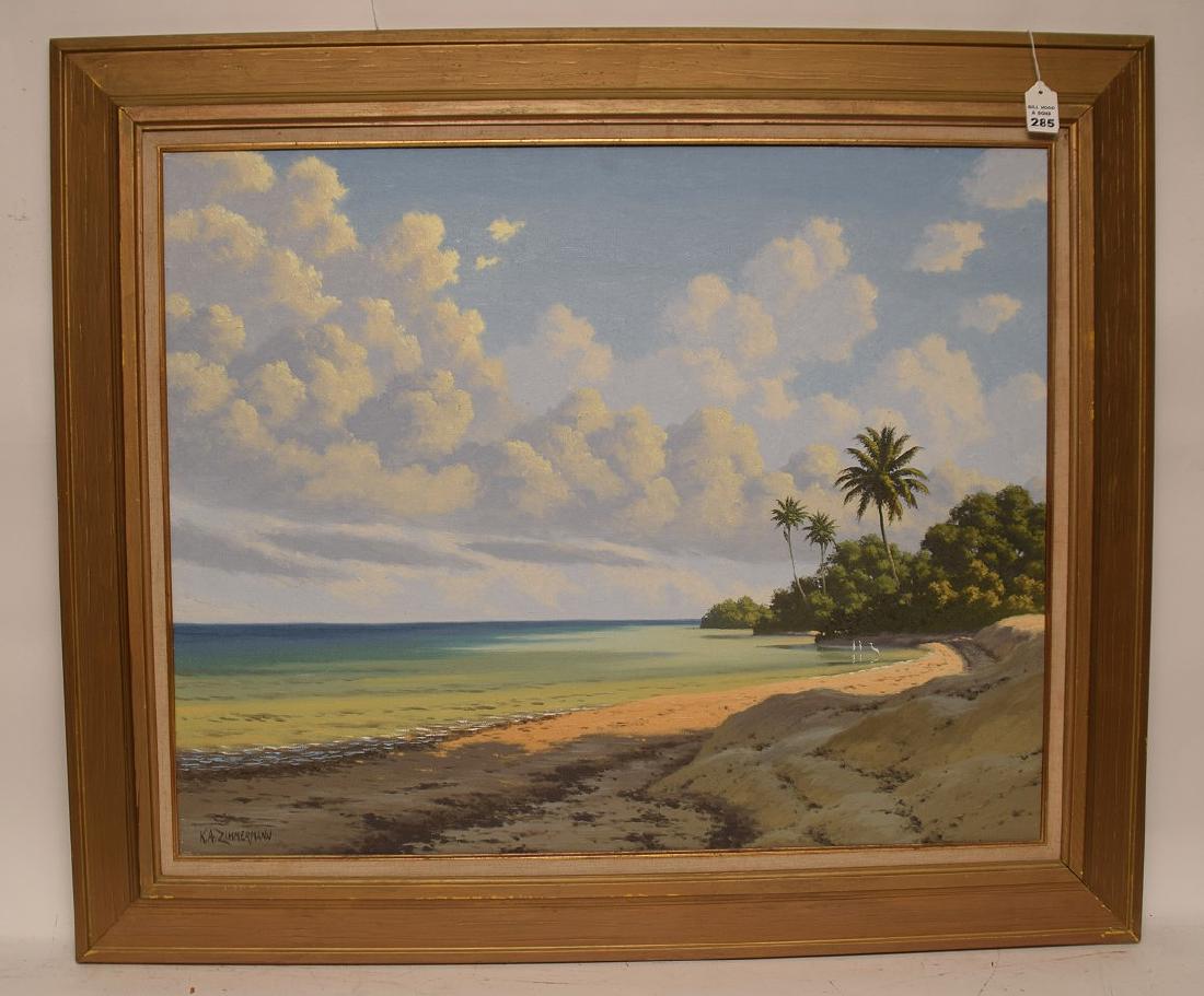 K.A. ZIMMERMANN FLORIDA LANDSCAPE PAINTING American (1 of 4)