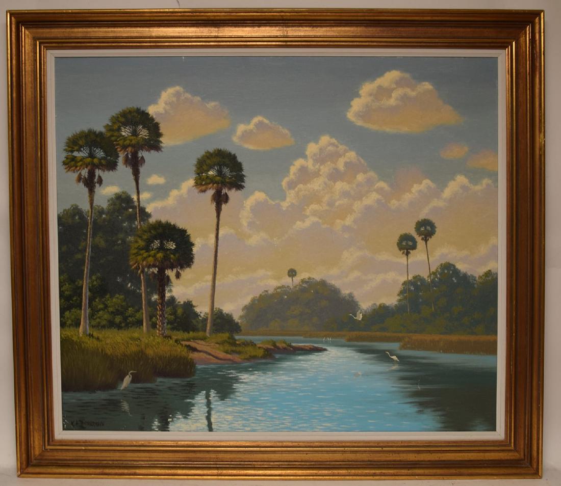 K.A. ZIMMERMANN FLORIDA LANDSCAPE PAINTING American (1 of 4)
