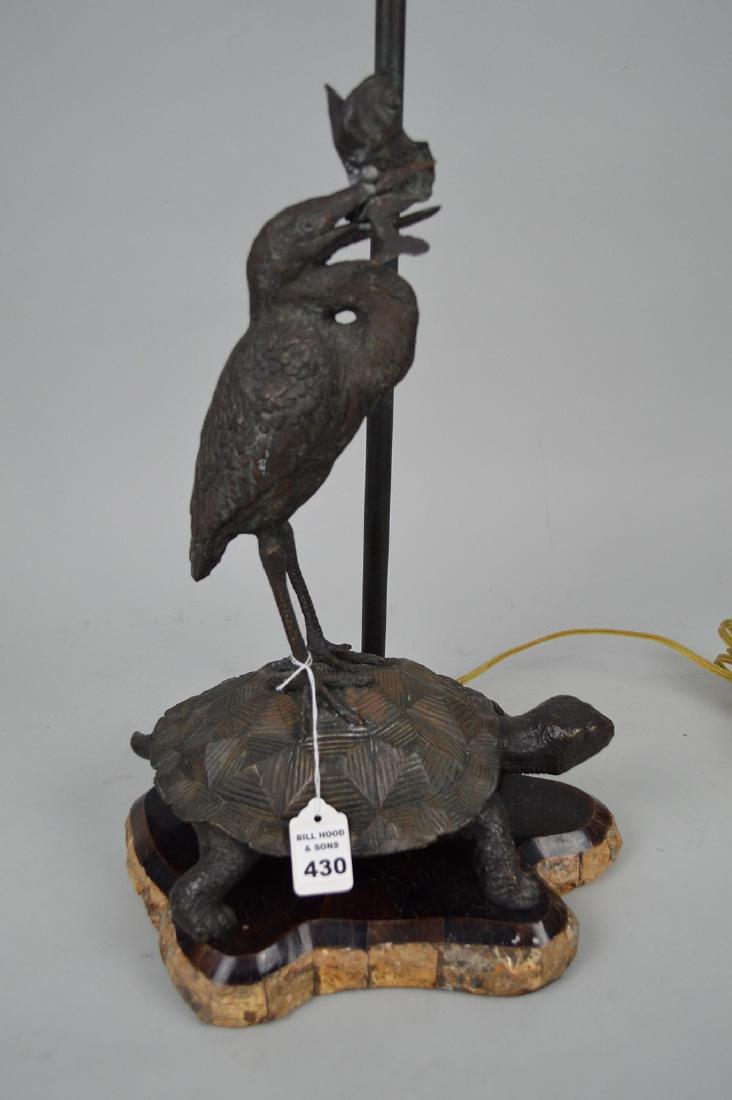Maitland Smith Bronze Figural Lamp depicting a turtle, (1 of 9)