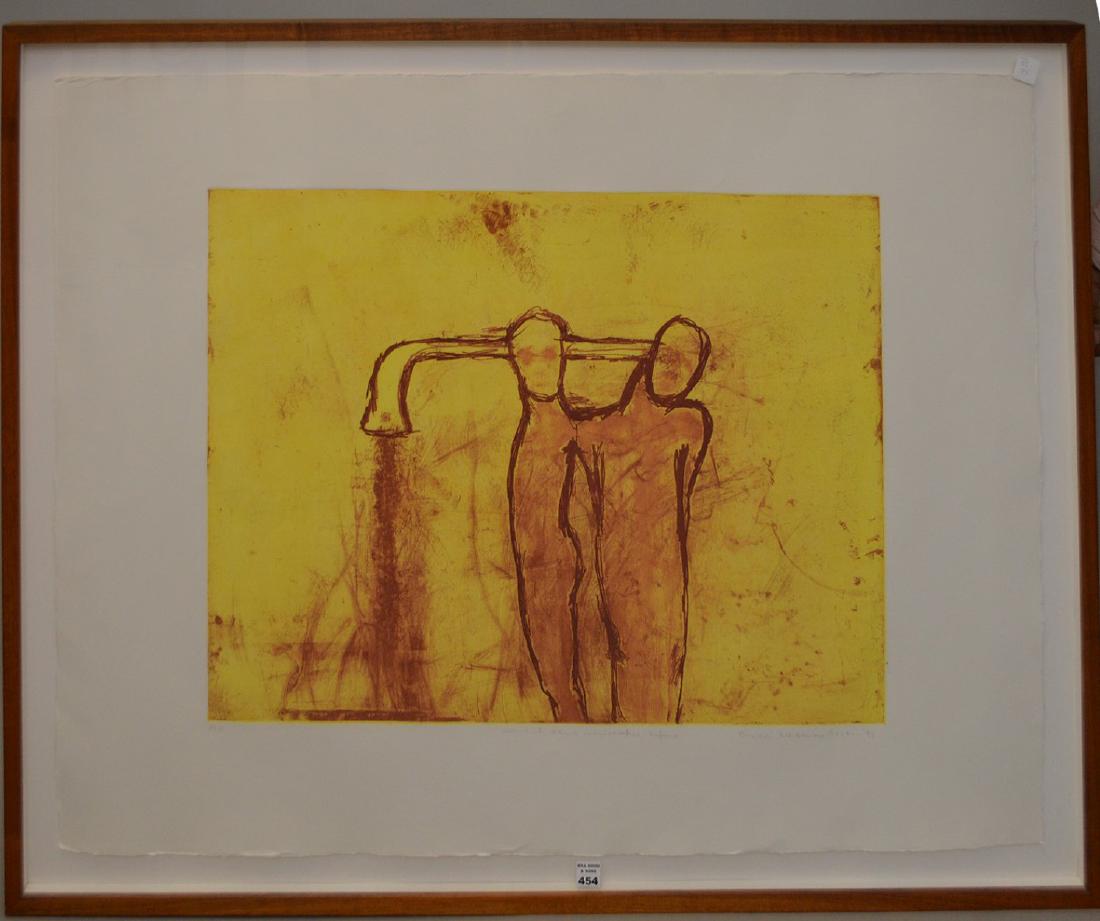 Colored Lithograph signed illegibly.  we had this (1 of 9)