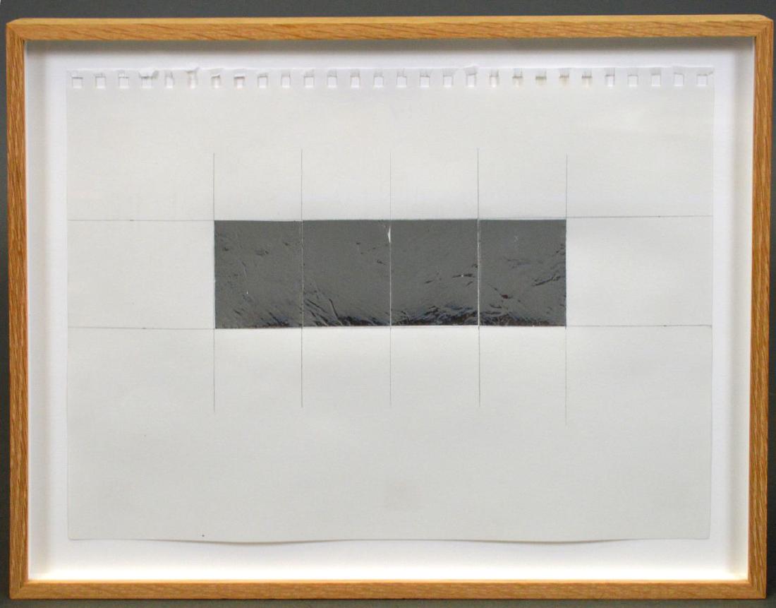 Jacob Kassay (AMERICAN, 1984) silver tape and pencil on (1 of 6)