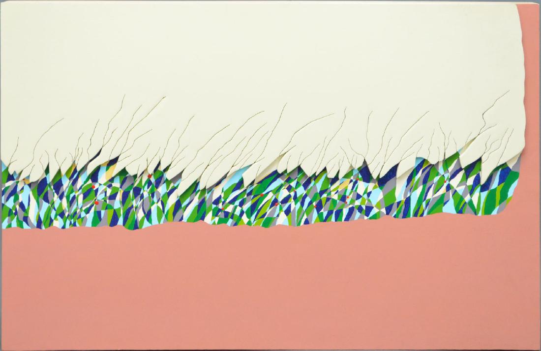 Jeff Gauntt (AMERICAN, 1967) DIFFICULTY BREATING, 2000,: Jeff Gauntt (AMERICAN, 1967) DIFFICULTY BREATING, 2000, Acrylic on wood, signed and dated on reverse 24 x 36 inches. Brent Sikkema NY gallery label on reverse
