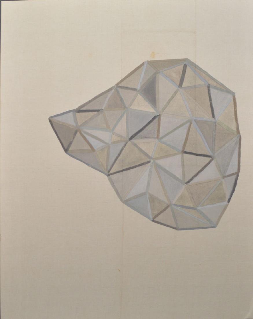 Sergej Jensen (DANISH, 1973) Nosferatu Geometrique -: Sergej Jensen (DANISH, 1973) Nosferatu Geometrique - 2005, Gouache on linen, 170 x 130 cm , Anton Kern GallerNY, approx. 67" x 51"