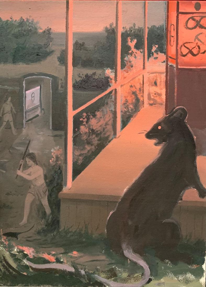 Tilo Baumgartel (GERMAN, 1972) oil on canvas, A Rat (1 of 6)