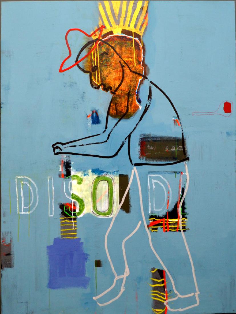 Jose Gonzalez, Large oil on canvas, PHARAOH CURTIS,: Jose Gonzalez, Large oil on canvas, PHARAOH CURTIS, 2010 JWG, 48 x 66 inches