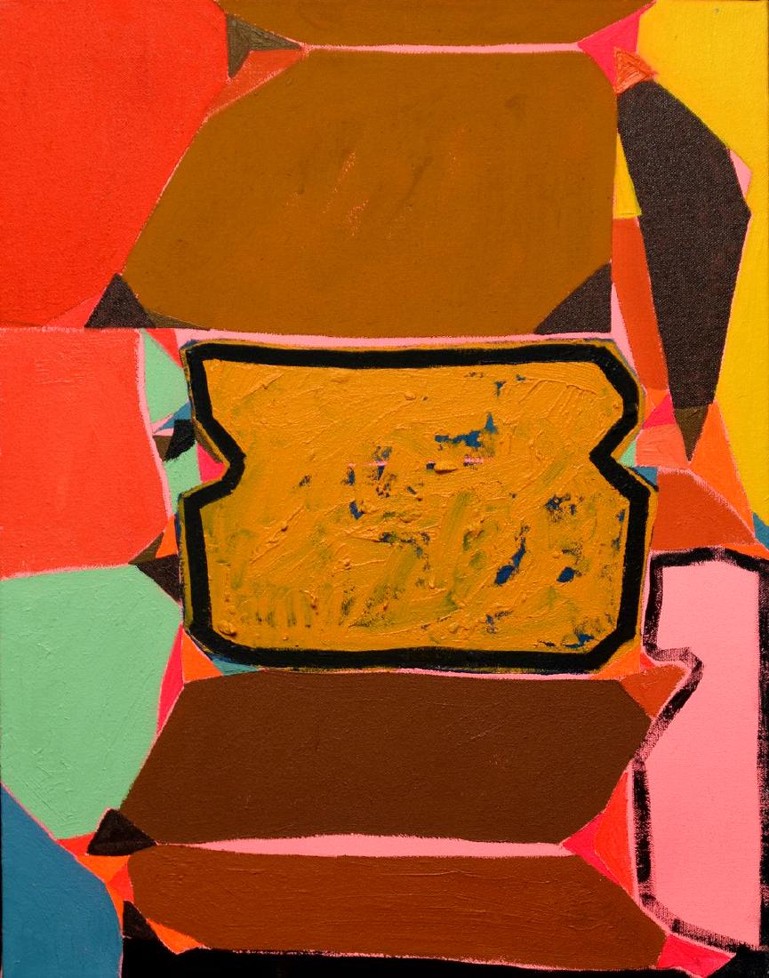Matt Connors (AMERICAN, 1973) Abstract,  FLIP FLOP, oil (1 of 4)