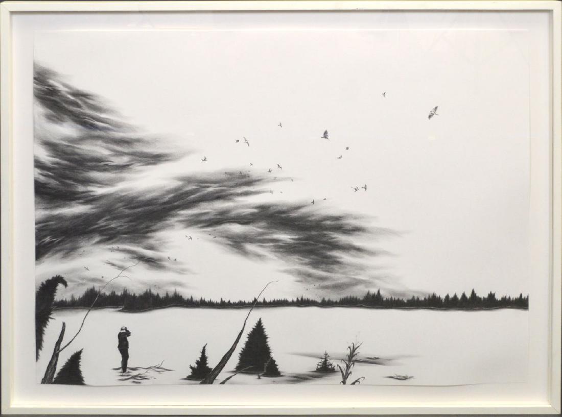 Robyn O'Neil (AMERICAN, 1977) graphite on paper, "It (1 of 6)