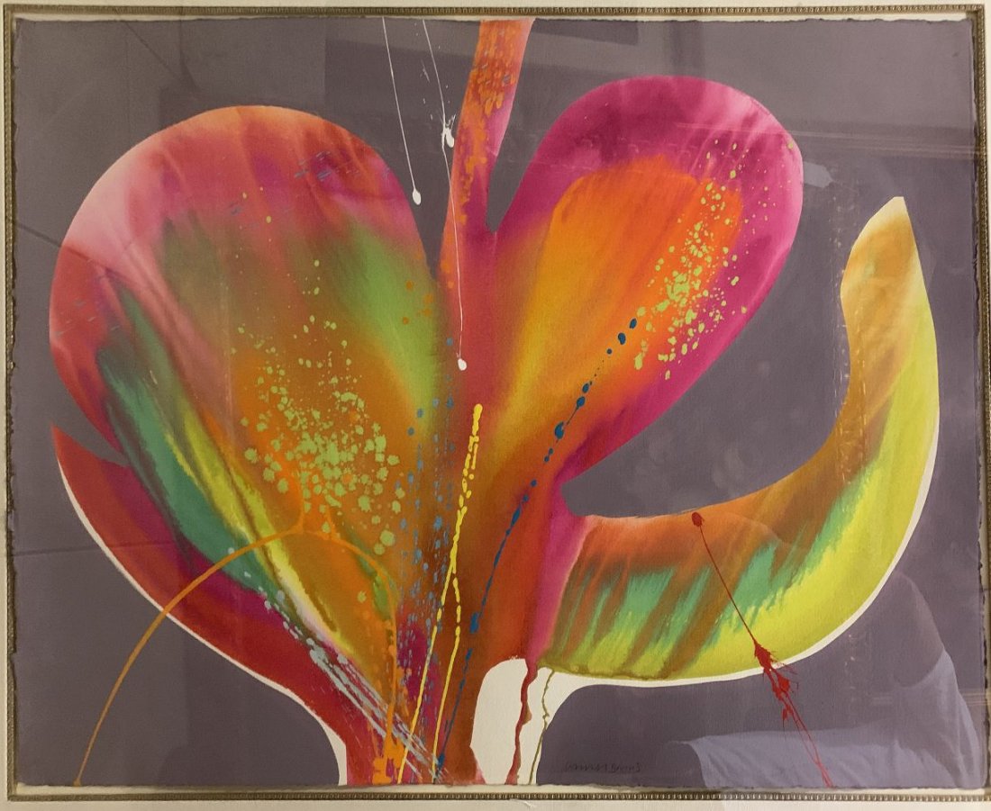 Modern Abstract Acrylic on paper (1 of 2)