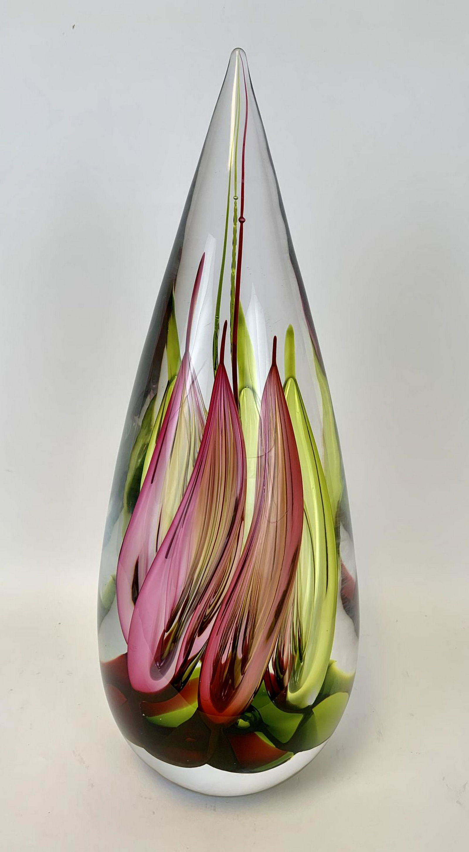 Modernist Swedish Art Glass Tear Drop Form Sculpture. (1 of 6)