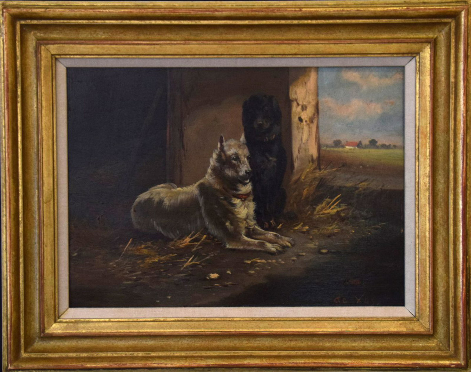 Vincent de Vos, (Belgian 1829-1875) oil on panel, black (1 of 4)