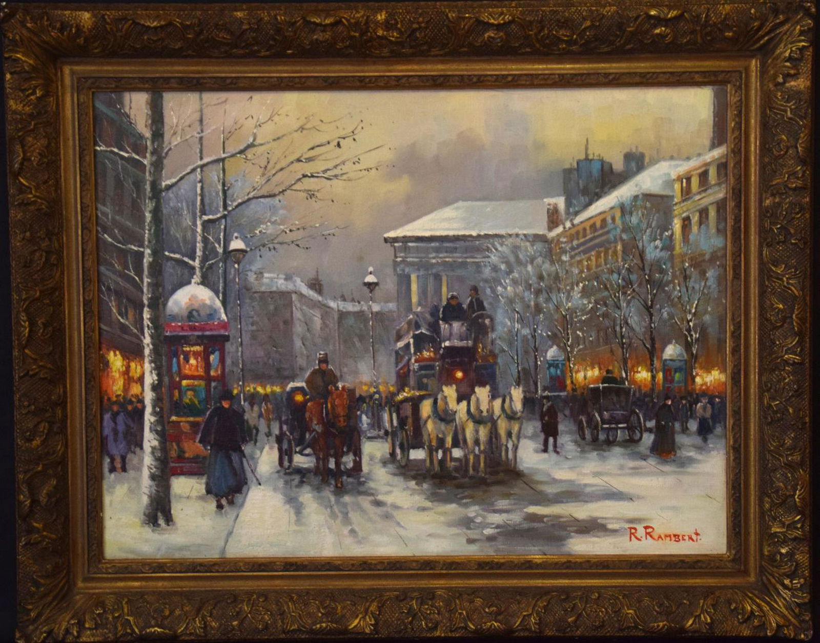 Rene Rambert (French 1901-1991) oil on canvas, Paris (1 of 6)