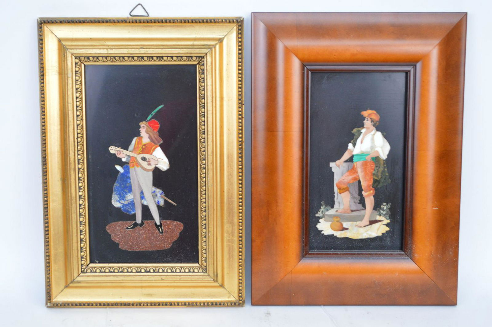 2 Framed Pietra Dura Plaques.  1 Pietra Dura Plaque (1 of 8)