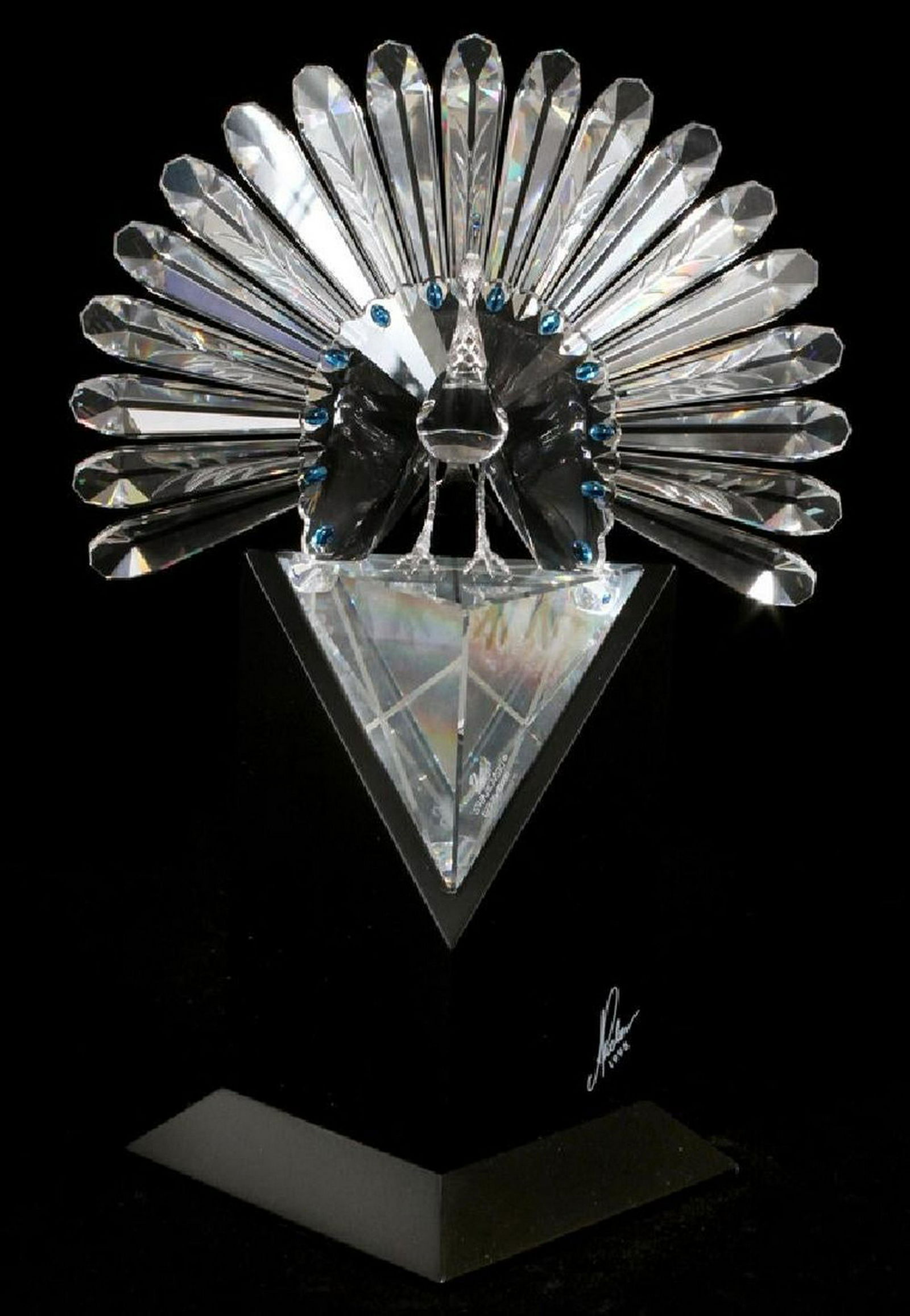 SWAROVSKI CRYSTAL 1998 PEACOCK LIMITED EDITION (1 of 3)