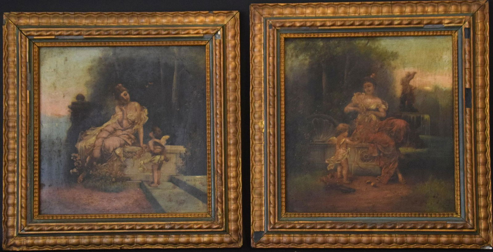 Pair Jose Nin y Tudo (SPANISH, 1840–1908) oil on (1 of 4)