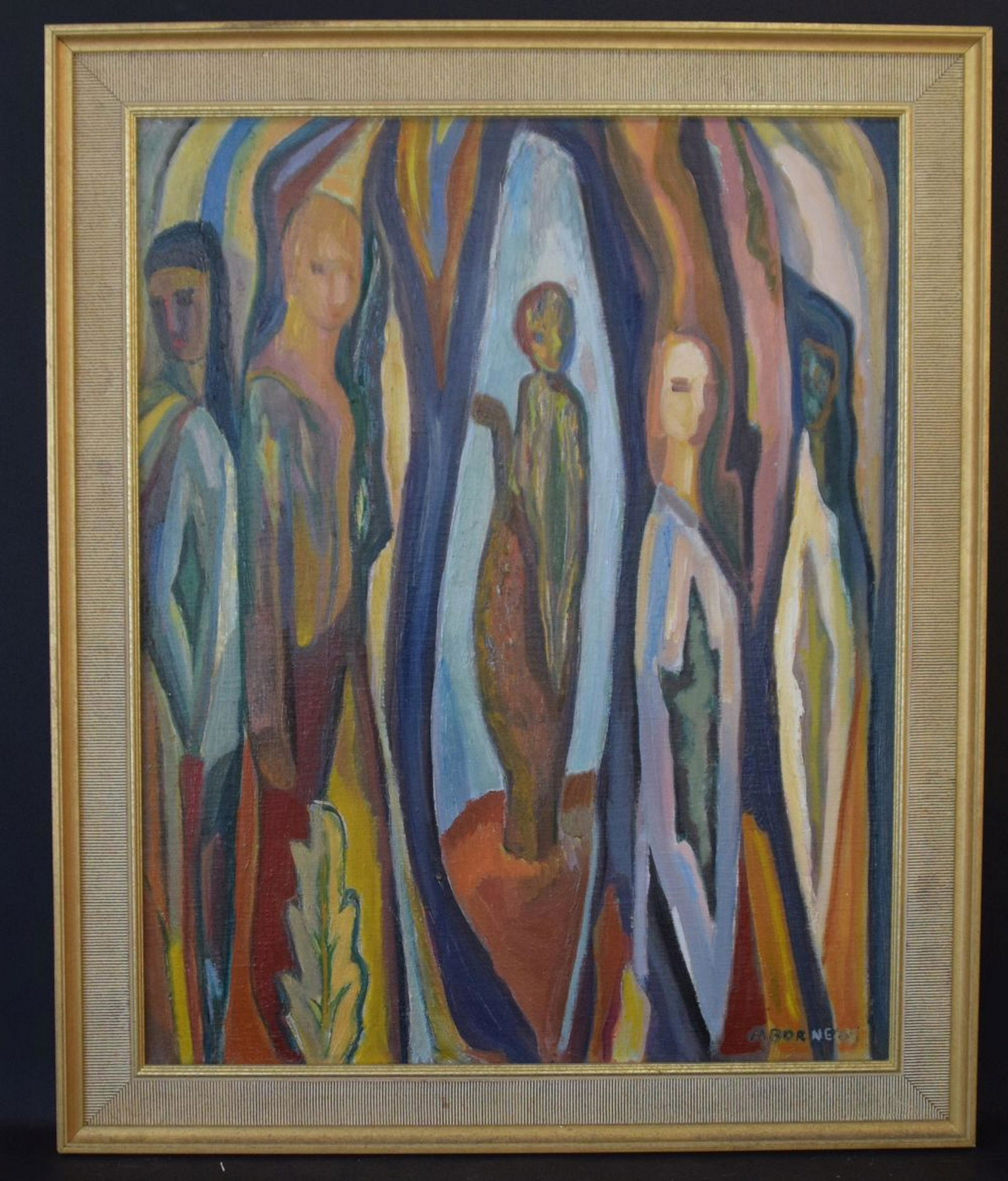 Mortimer Borne (New York 1902 - 1987) oil on canvas, 5 (1 of 6)