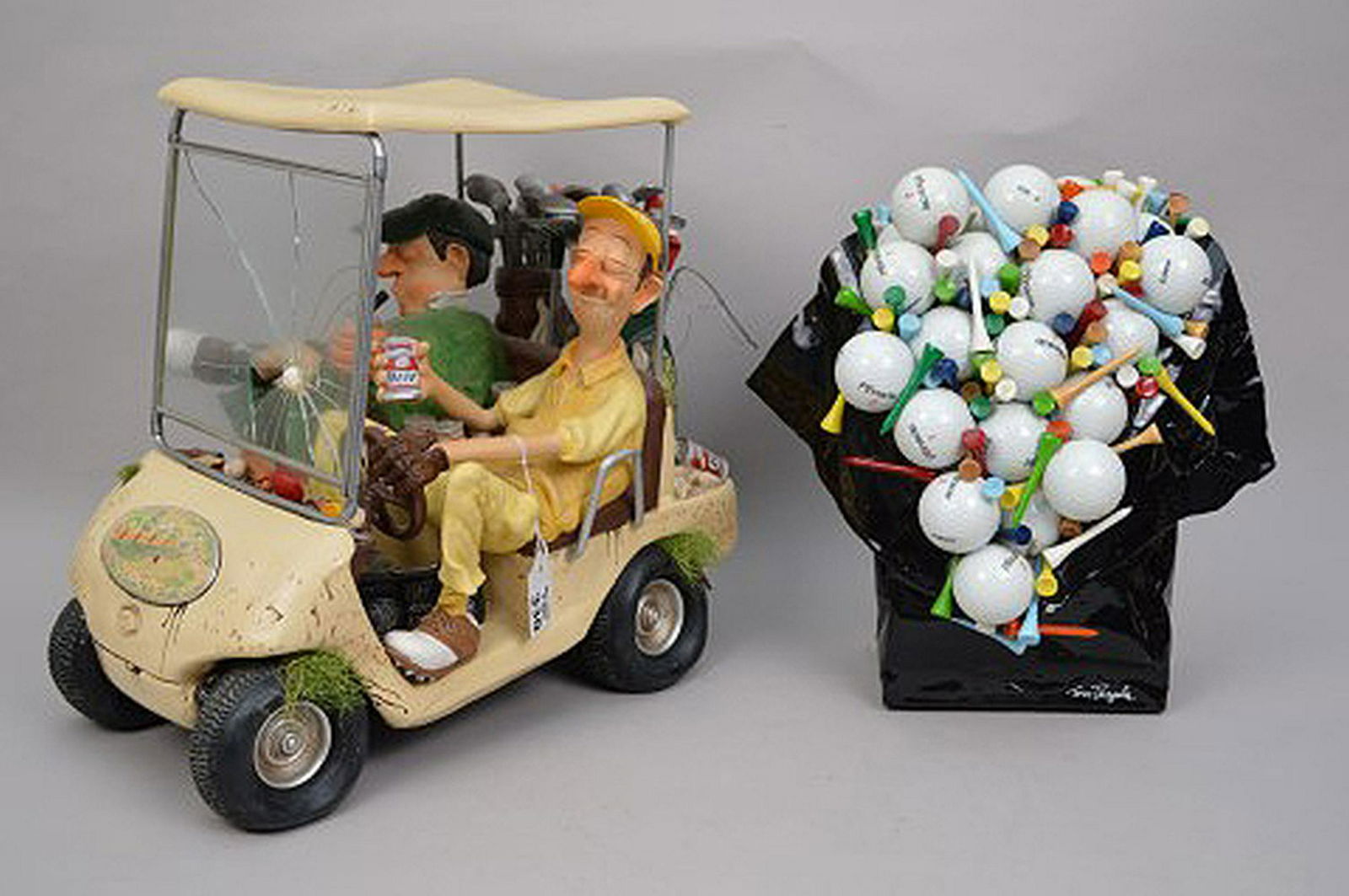Guillermo Forchino sculpture, golf cart with drunks (1 of 20)