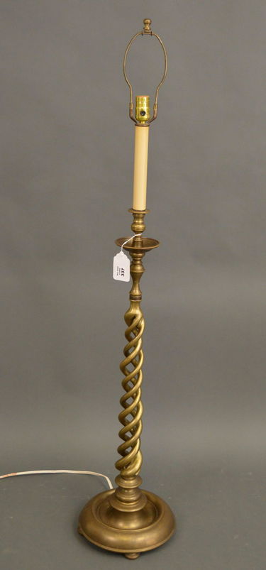 Brass Barley Twist Column Floor Lamp 47 H To Socket Aug 20 Brass Barley Twist Column Floor Lamp
