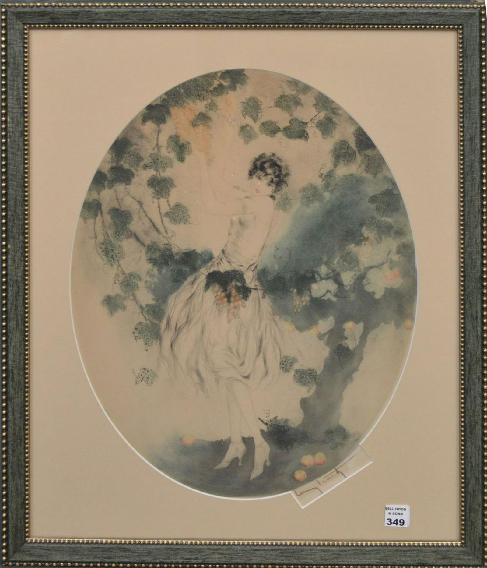 Louis Icart (French 1888-1950), drypoint etching, young (1 of 5)