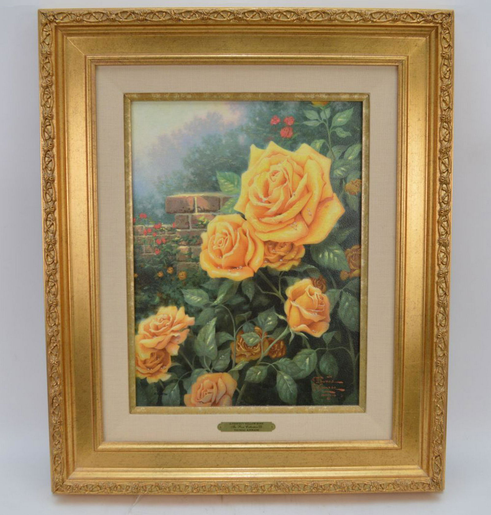 Thomas Kinkade Lithograph On Canvas " A Perfect Yellow (1 of 12)
