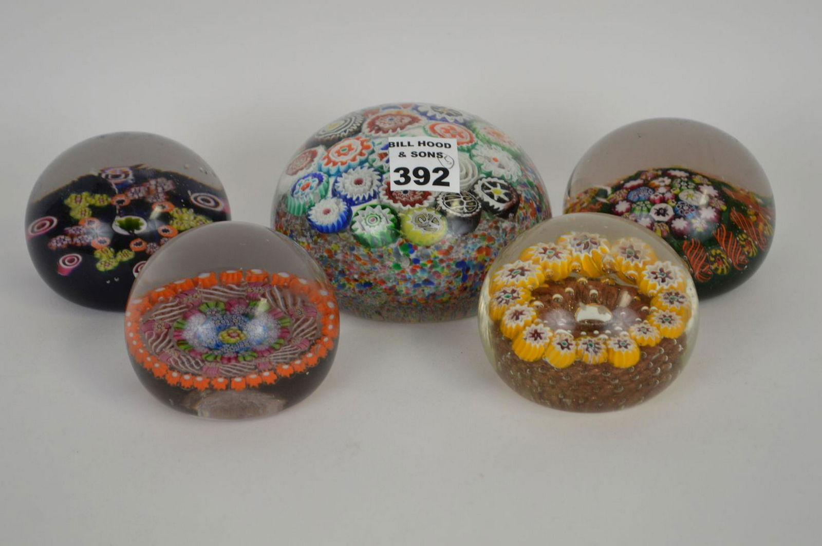 5 assorted vintage paperweights, appear to be unsigned (1 of 13)