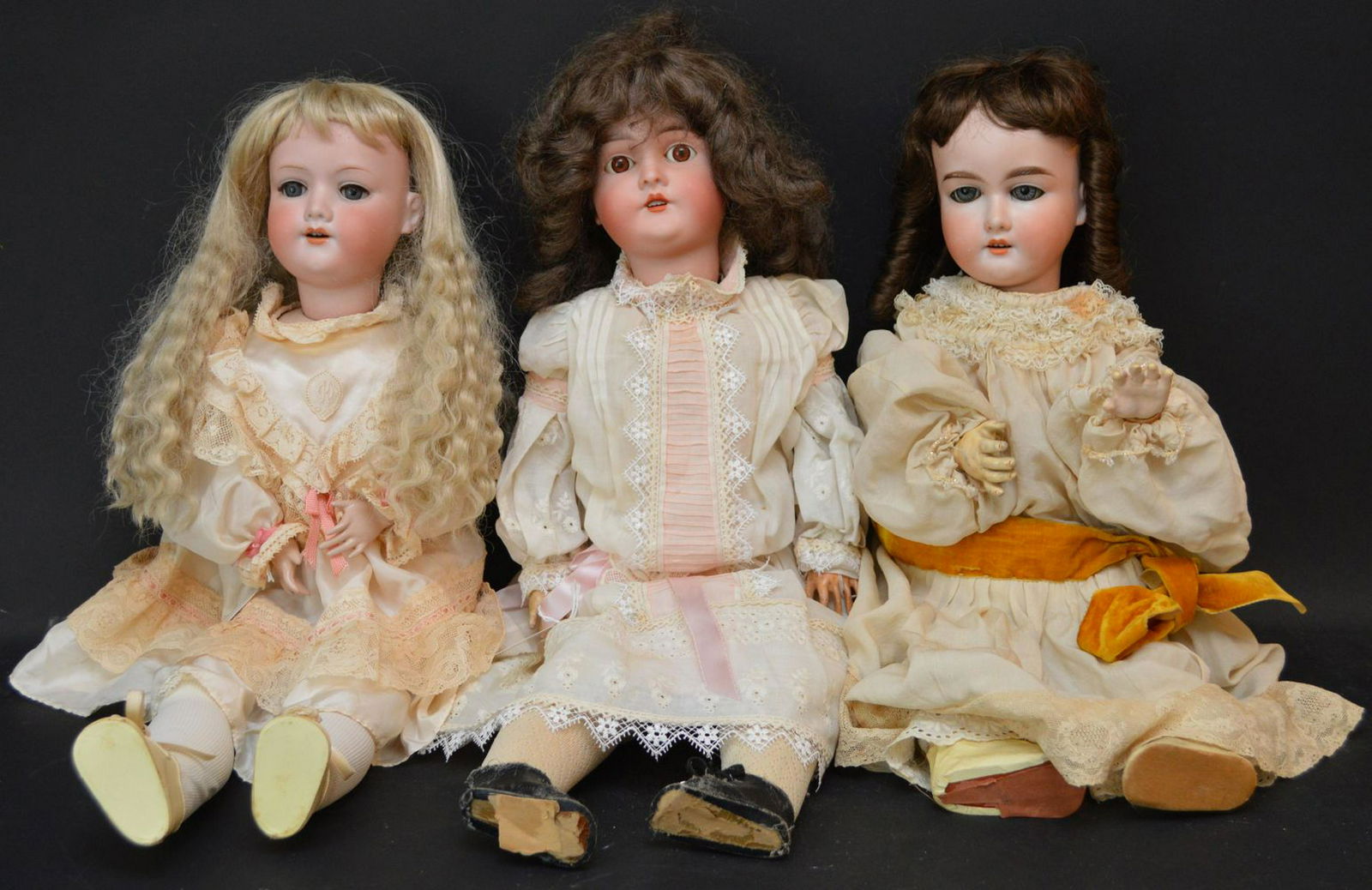 3 Dolls, (1) Armand Marseilles, Germany # 390, jointed (1 of 7)