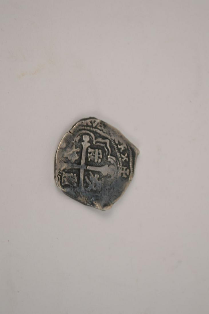 8.8 REAL SPANISH SILVER ATOCHA COIN. Diameter 1 1/4”: 8.8 REAL SPANISH SILVER ATOCHA COIN. Diameter 1 1/4” total weight 13 grams.