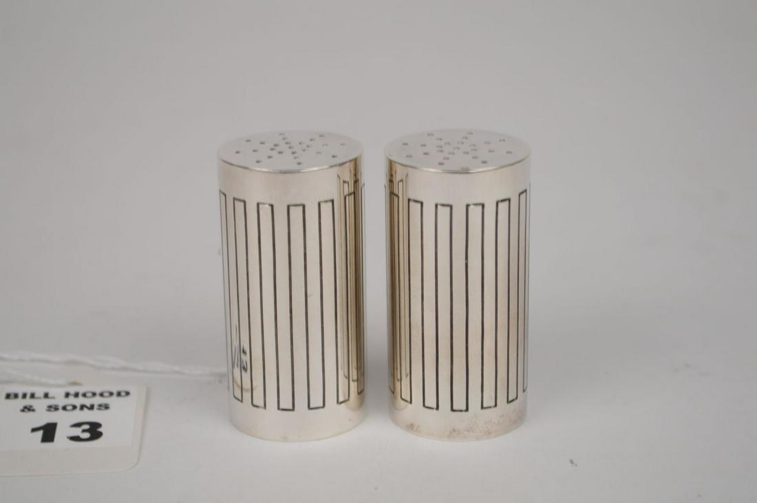 GEORG JENSEN STERLING BERNADOTTE SALT & PEPPER SHAKERS (1 of 4)