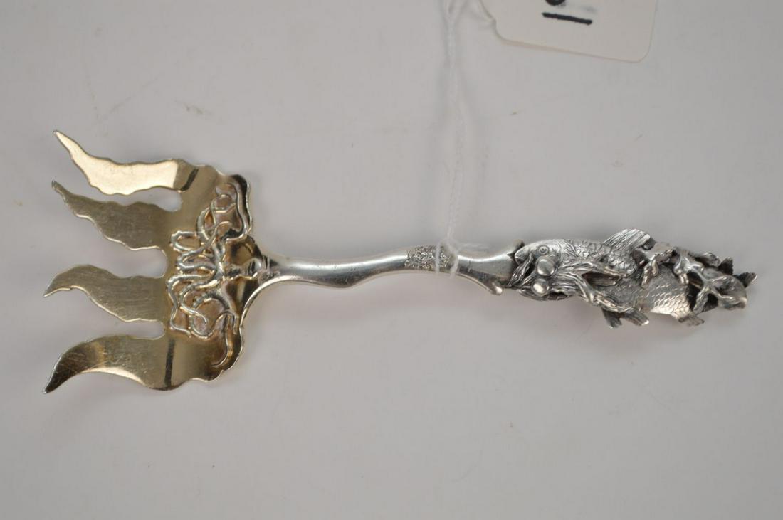 AMERICAN STERLING SARDINE SERVER by George W. Shiebler, (1 of 5)