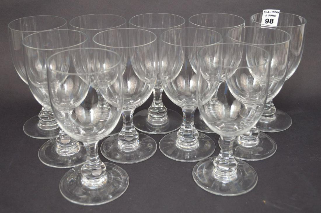 11 Baccarat Crystal Water Stems.  Condition: no issues (1 of 6)