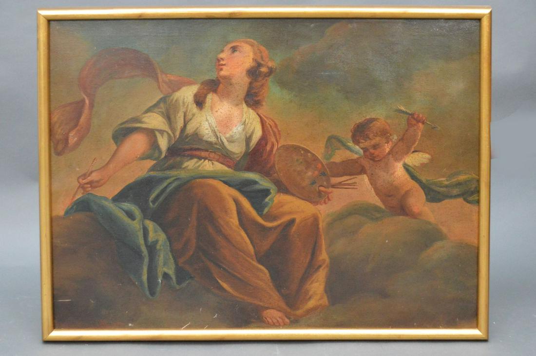 FRENCH SCHOOL OLD MASTER STYLE  A vintage oil on canvas (1 of 6)