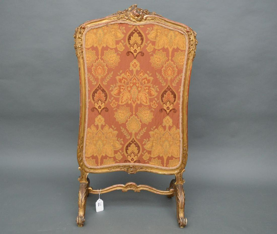 Ca. 1900’s Louis XV style fireplace screen. The gilt (1 of 7)