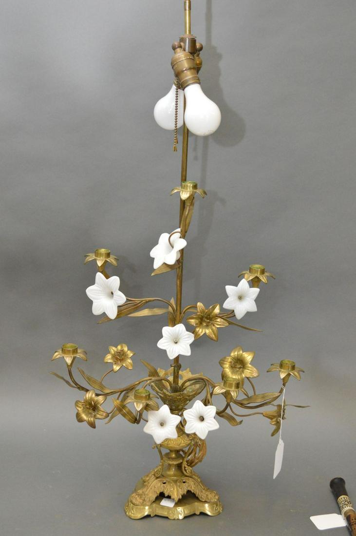 Six arm Victorian candelabra fashioned into a table (1 of 7)