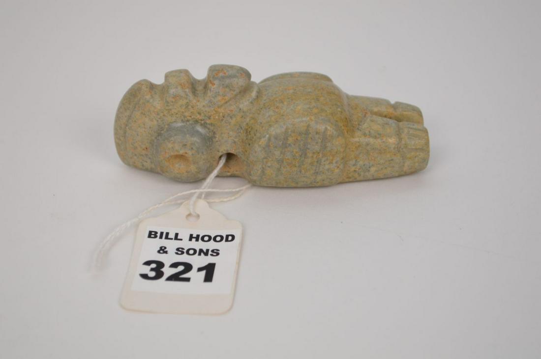 Pre-Columbian Carved Green Stone  Avian Axe God (1 of 5)