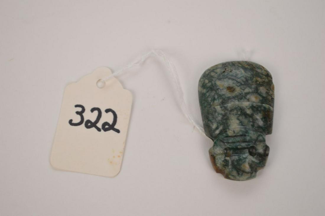 Avian Jade Axe God Costa Rica 1800 AD - 1200 AD.: Avian Jade Axe God Costa Rica 1800 AD - 1200 AD. Height 1 7/8"