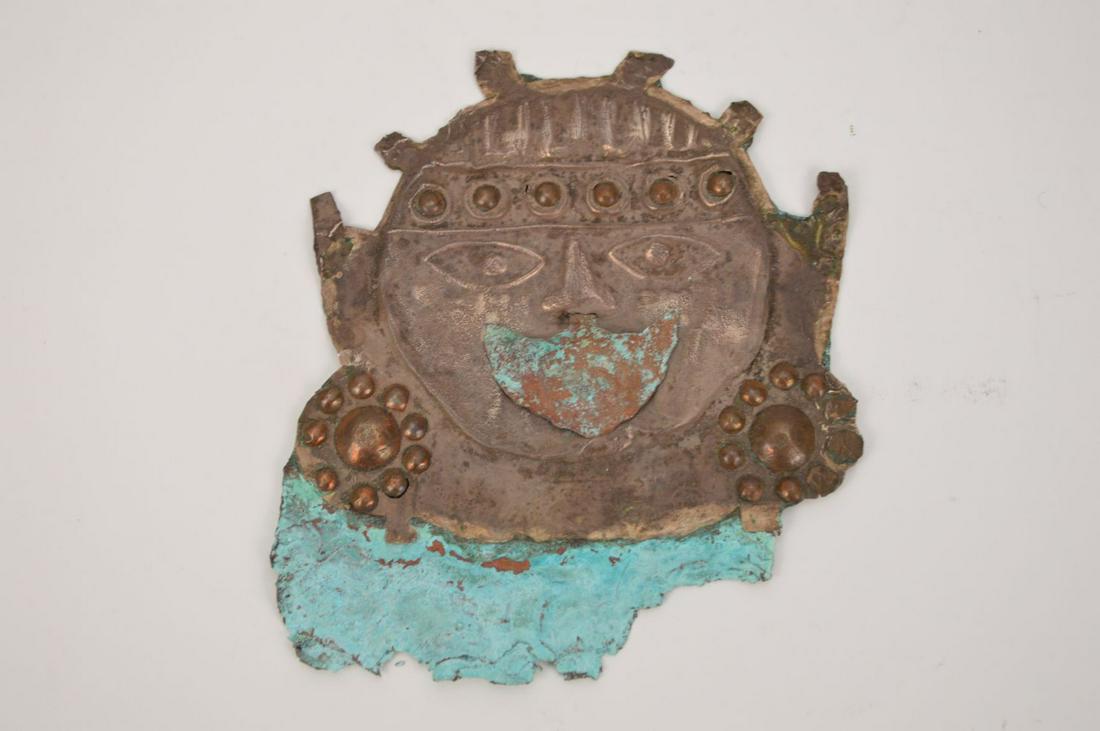 Pre-Columbian Silver and Copper Relief Masks, Chimu (1 of 6)
