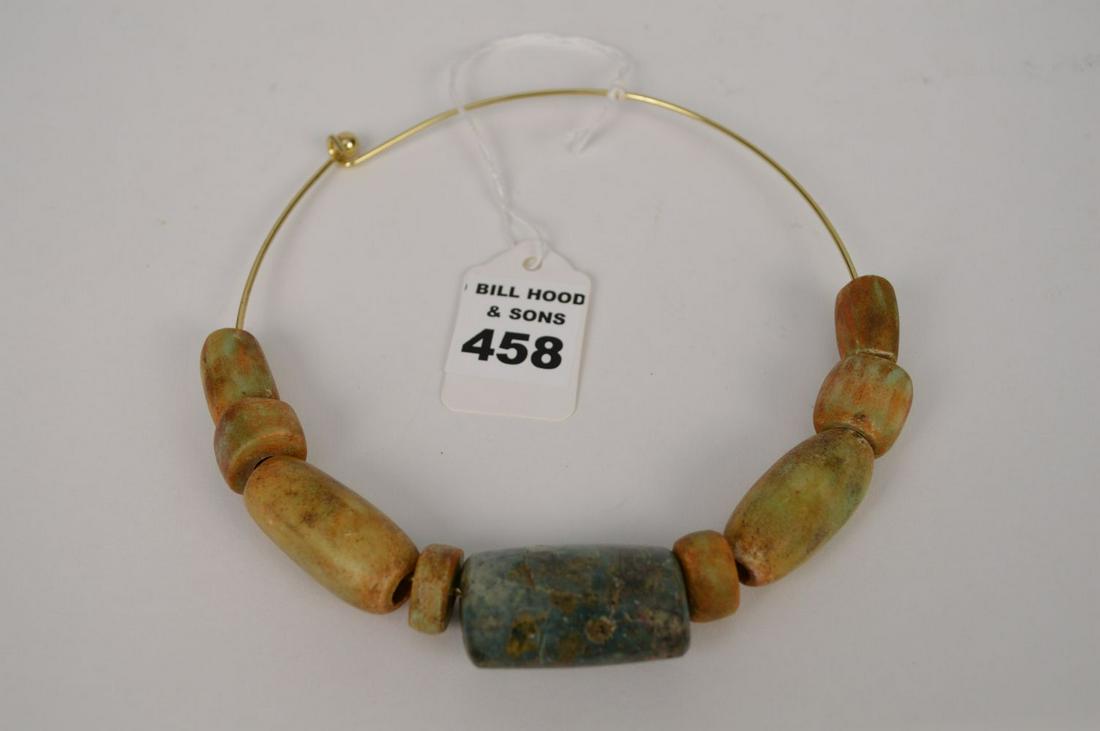 Pre-Columbian Jade and Stone Tubular Necklace Nicoya (1 of 4)