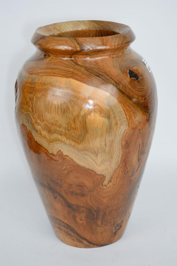 Large Carved Teak Root Vase.  Condition: no issues (1 of 6)