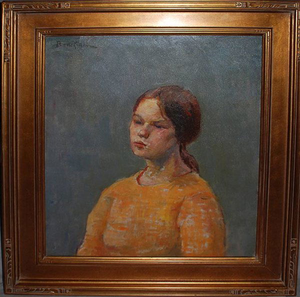 Robert Brackman (American 1896-1980 N.A.) oil on: Robert Brackman (American 1896-1980 N.A.) oil on canvas, "Portrait of Women" 24" x 20"