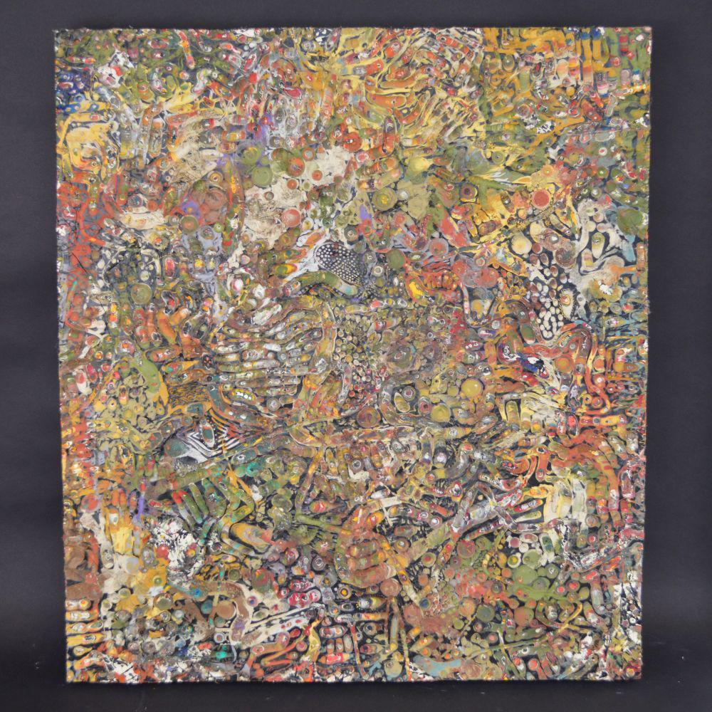 Pope Noell # 50 - Marie-Noëlle de La Poype (BELGIAN,: Pope Noell # 50 - Marie-Noëlle de La Poype (BELGIAN, 1949) oil on board, 28-3/4 x 25-1/2 inches ARLENE BUJESE GALLERY East Hampton NY