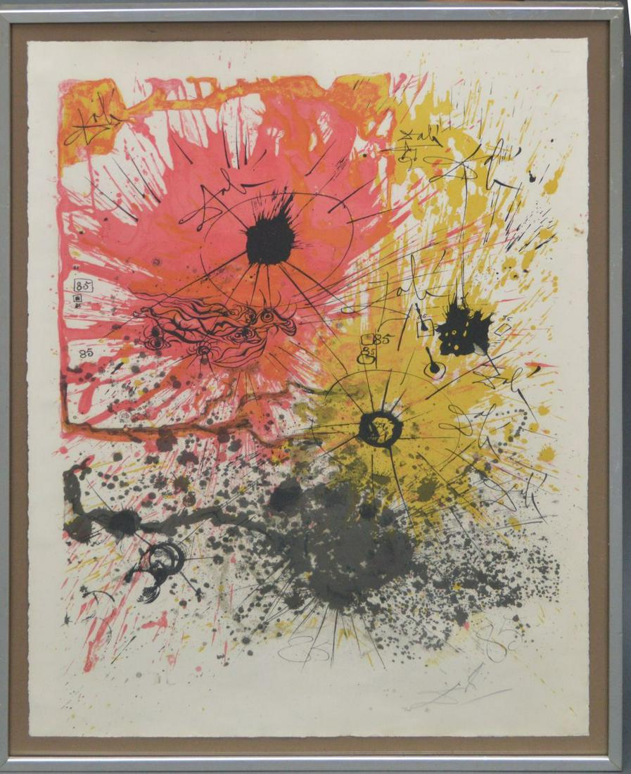 Salvador Dali (1904-1989 Spanish). "The Lucky Number of: Salvador Dali (1904-1989 Spanish). "The Lucky Number of Dali.” 111/300 signed and numbered in pencil lower right. Reference, figure 65.6 in Albert Field "The official catalog of the graphic works of
