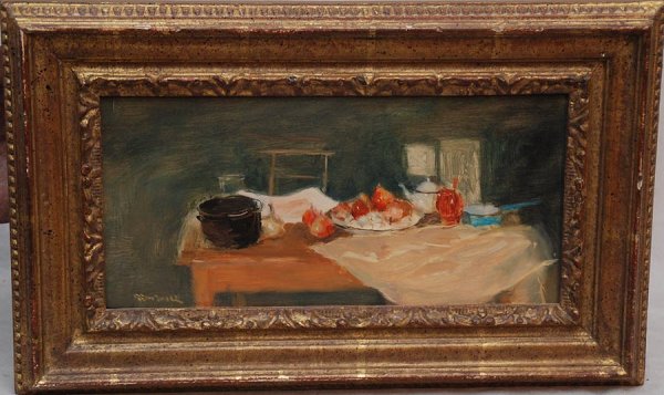 Seymour Remenick, American, 1923, oil on board, s