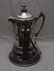 1032: Victorian silver plate pitcher, 15"h