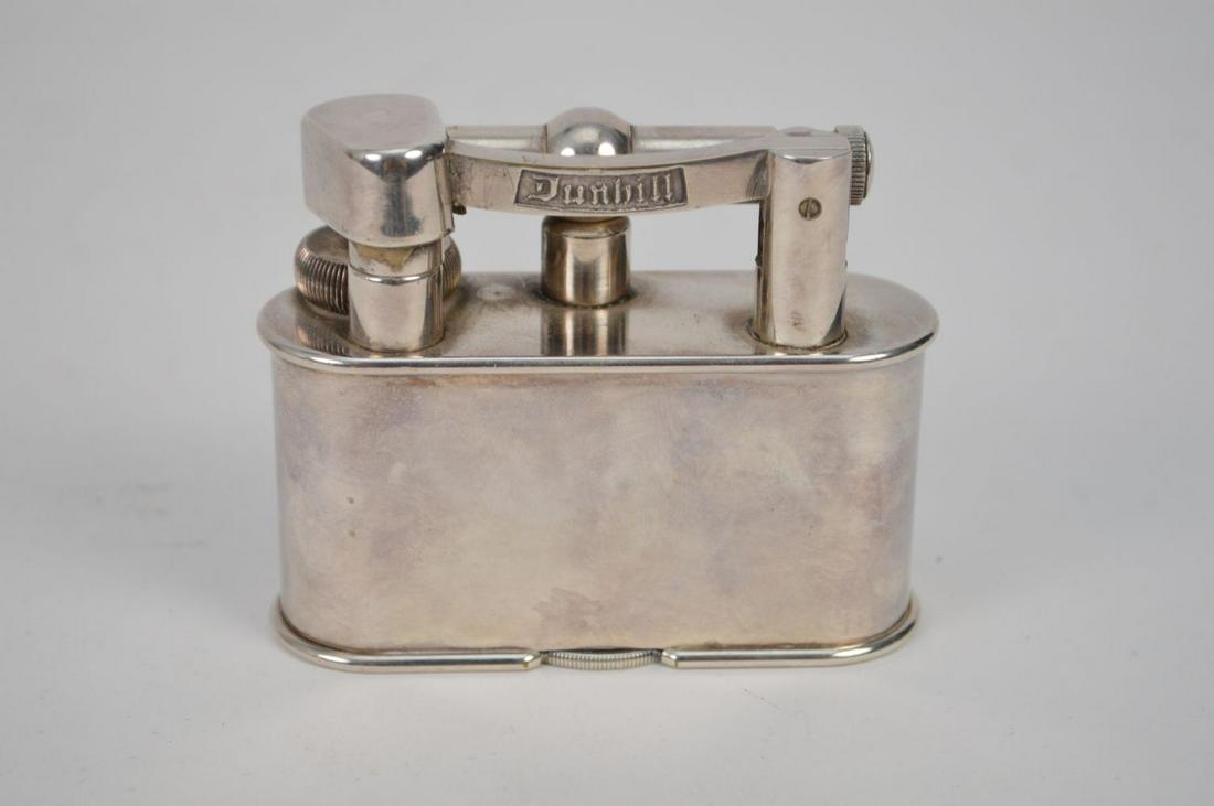 Vintage Dunhill Lighter, silver-plated: Vintage Dunhill Lighter, silver-plated
