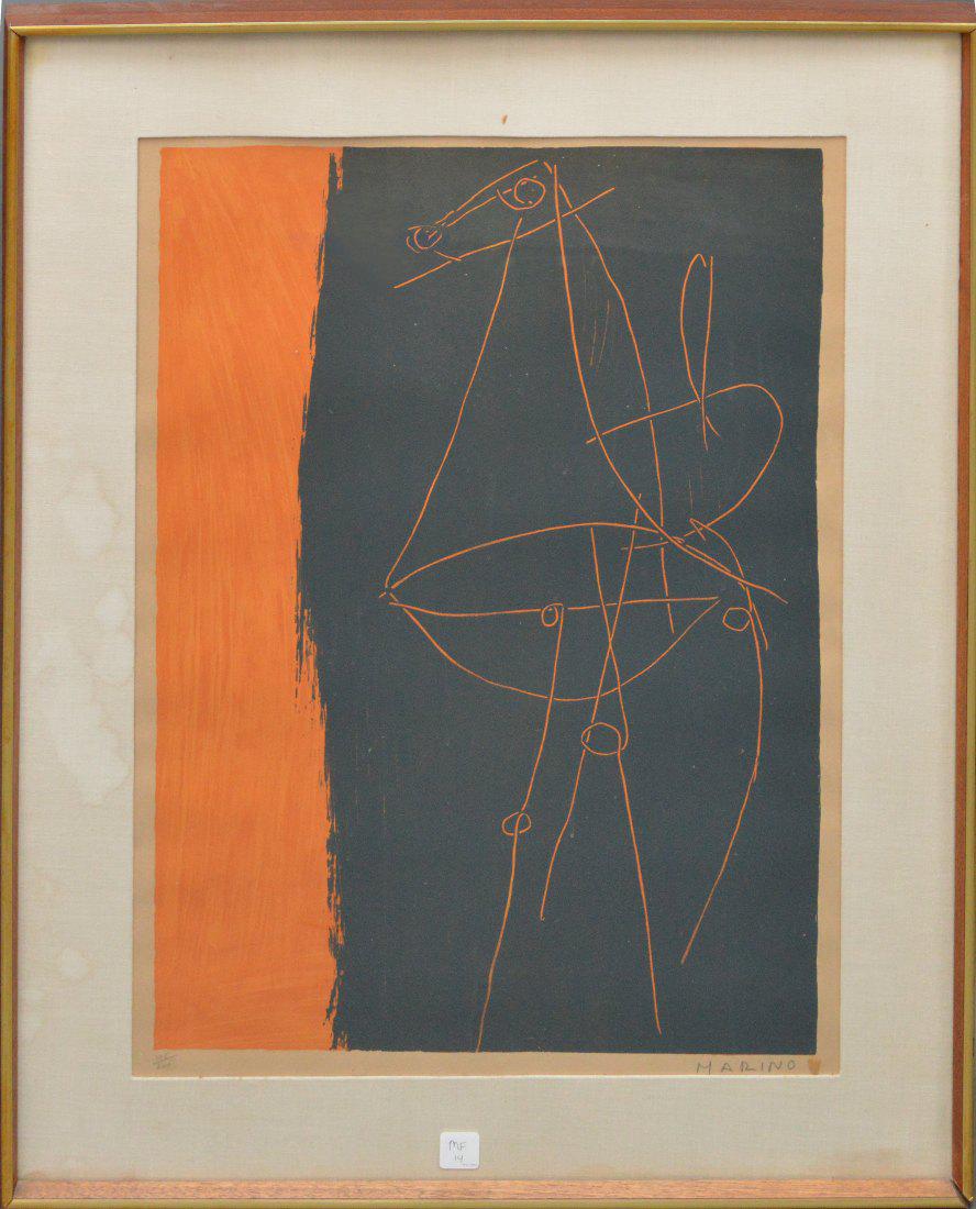 Marino Marini (Italian 1901 - 1980) Horse, 26 x 18: Marino Marini (Italian 1901 - 1980) Horse, 26 x 18 sight size. signed lower right MARINO, numbered 105/200
