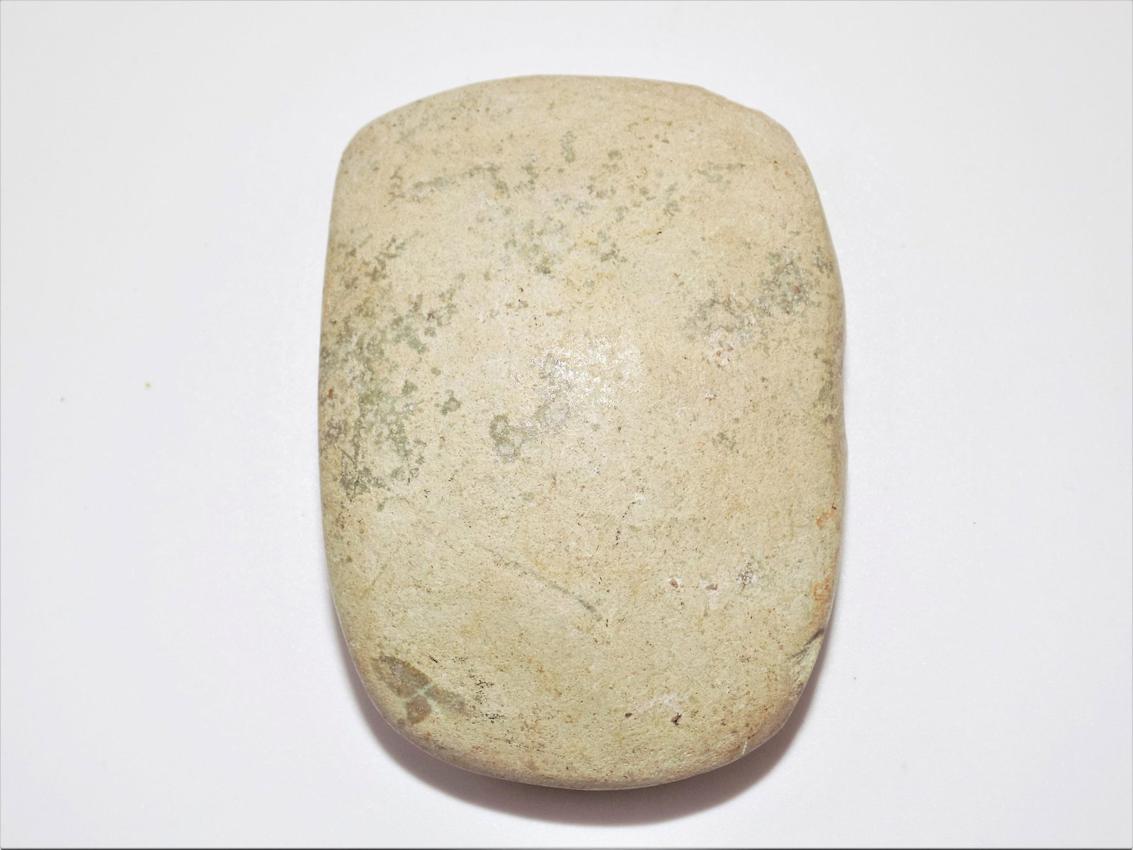Pre-Columbian Tiza Stone Bead, Large Tiza Pendant Bead,: Pre-Columbian Tiza Stone Bead, Large Tiza Pendant Bead, Dimensions: 2 5/8" x 2", Origin: Costa Rica, Age: 800 A.D.