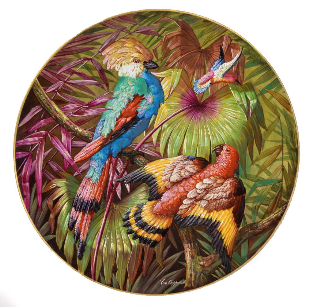 French Barbotine Majolica Charger By Edmond Van (1 of 9)