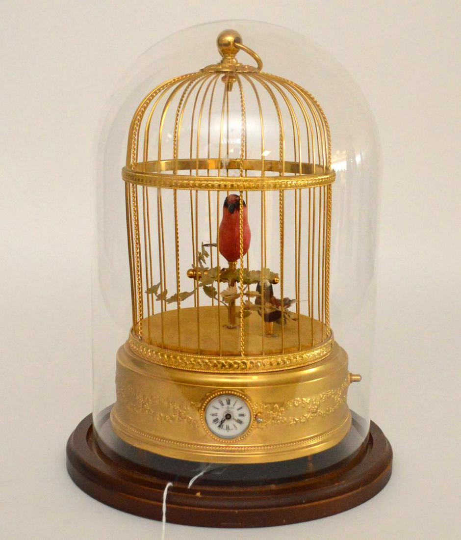 Reuge Swiss Two-Bird Singing Bird Cage With Alarm (1 of 14)