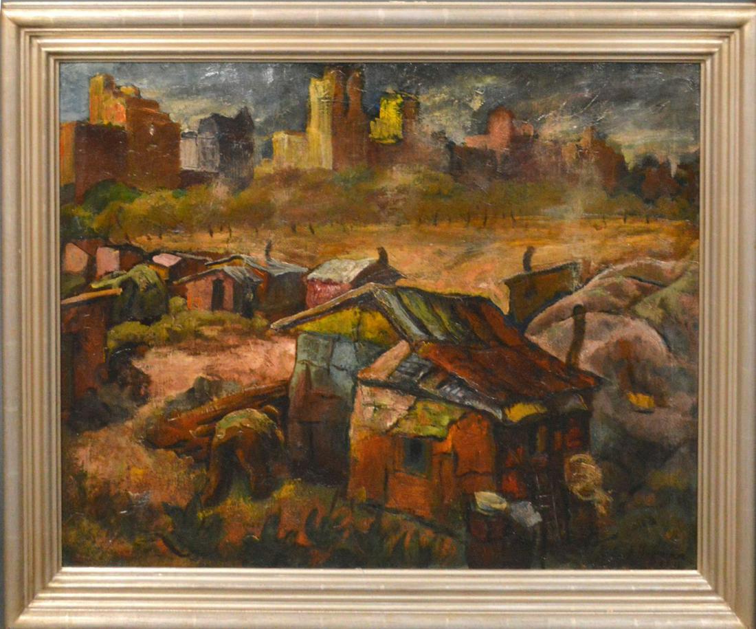 Irwin D. Hoffman AMERICAN oil Painting of New York City (1 of 5)